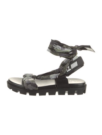 Christian Louboutin Nylon Printed Gladiator Sandals
