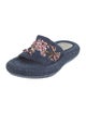Christian Louboutin Denim Floral Print Slides