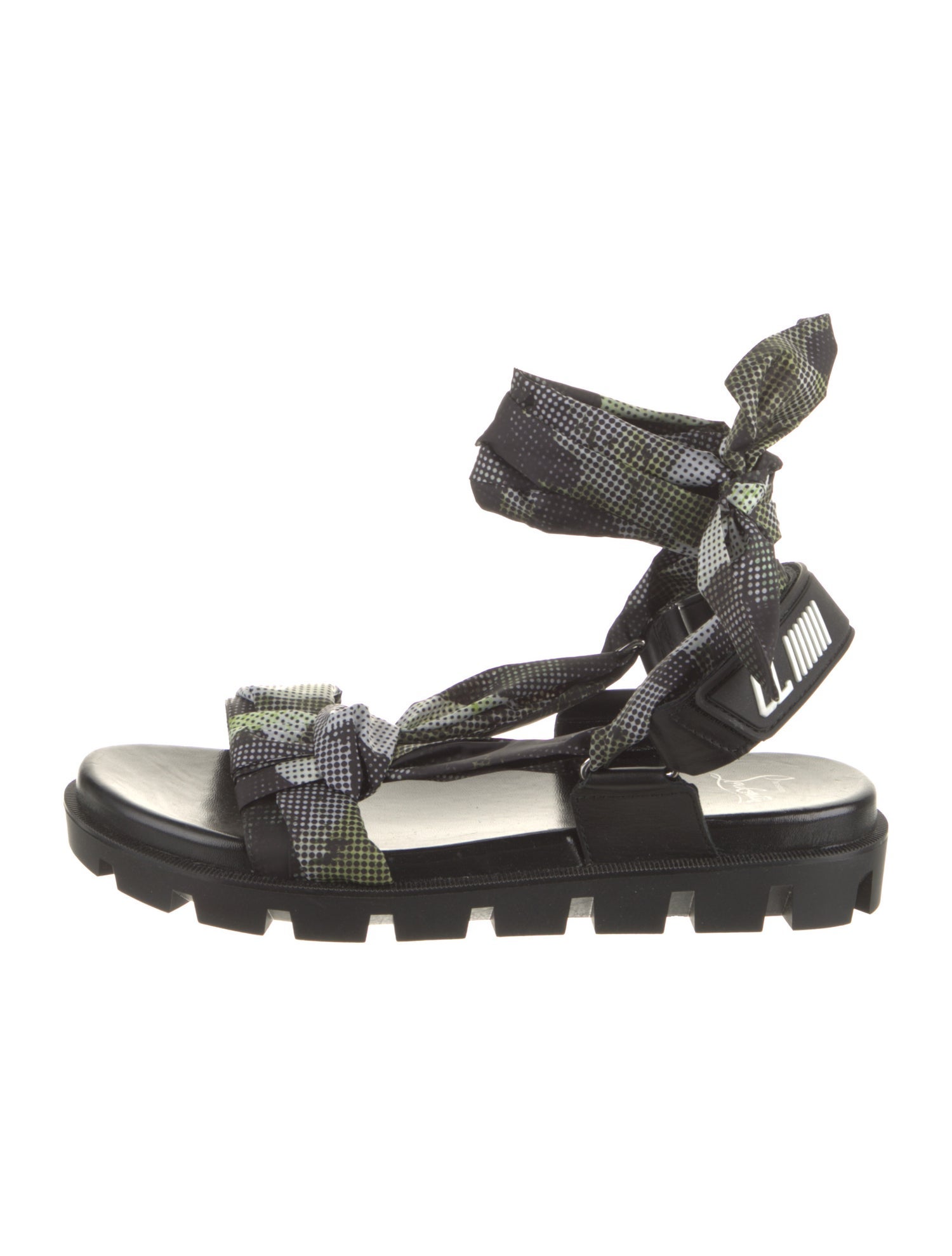 Christian Louboutin Nylon Printed Gladiator Sandals