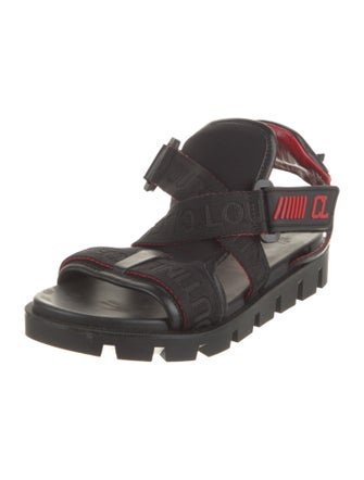 Christian Louboutin Spike Accents Neoprene Sandals