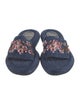 Christian Louboutin Denim Floral Print Slides