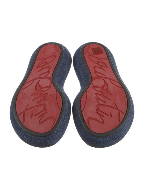 Christian Louboutin Denim Floral Print Slides