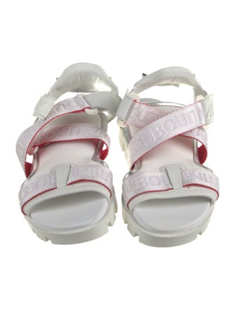 Christian Louboutin Spike Accents Neoprene Sandals