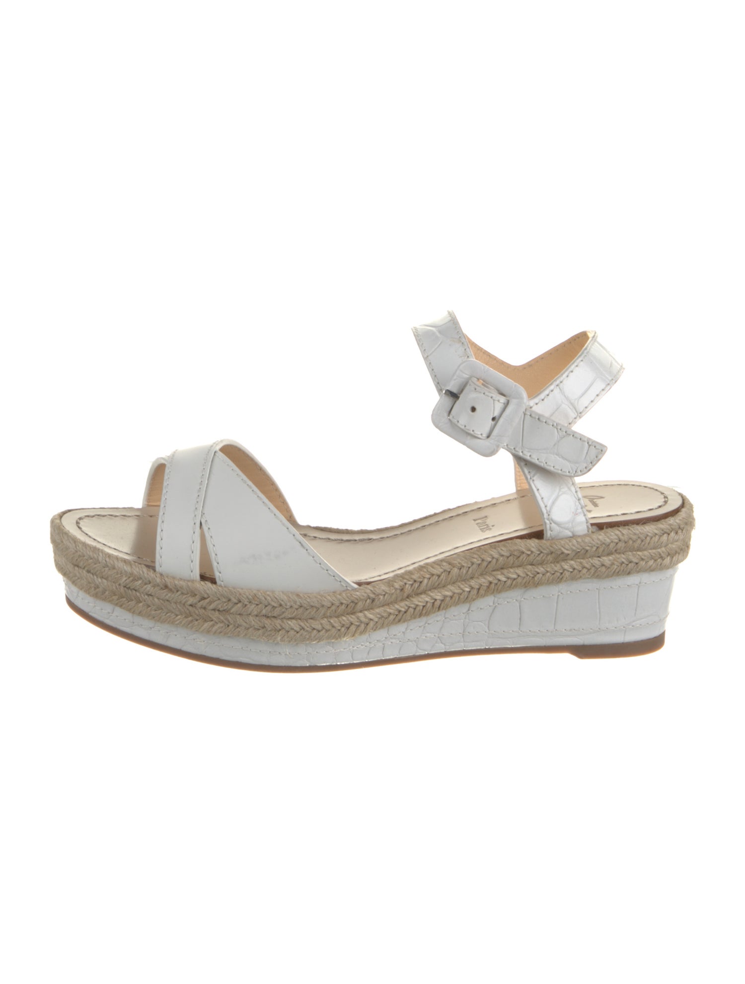 Christian Louboutin Embossed Leather Espadrilles