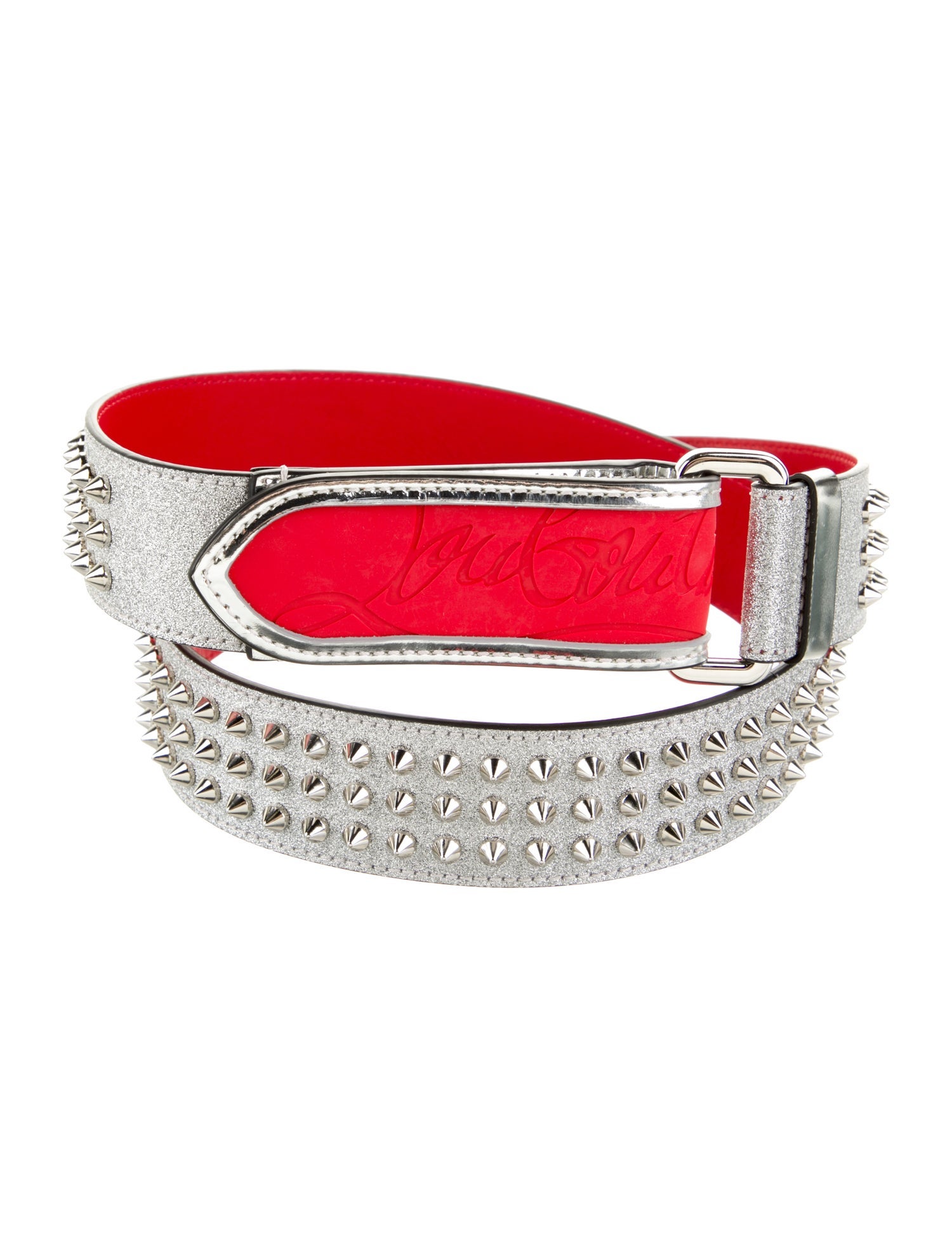 Christian Louboutin Glitter Studded Accents Belt