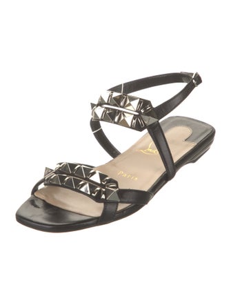 Christian Louboutin Leather Studded Accents Sandals