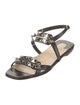 Christian Louboutin Leather Studded Accents Sandals