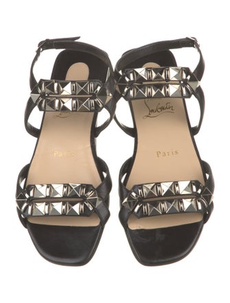 Christian Louboutin Leather Studded Accents Sandals