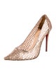 Christian Louboutin Mesh Sequin Embellishments Pumps