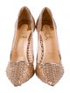 Christian Louboutin Mesh Sequin Embellishments Pumps