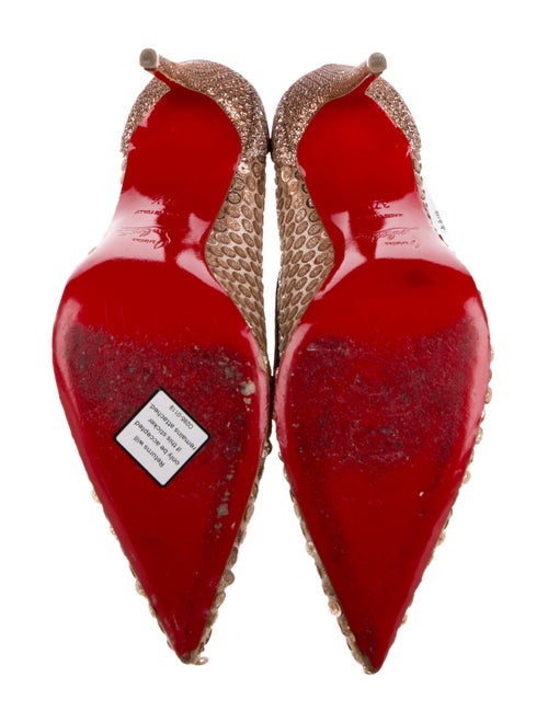 Christian Louboutin Mesh Sequin Embellishments Pumps