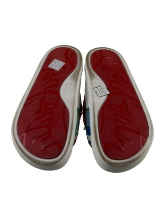 Christian Louboutin Spike Accents Canvas Sandals