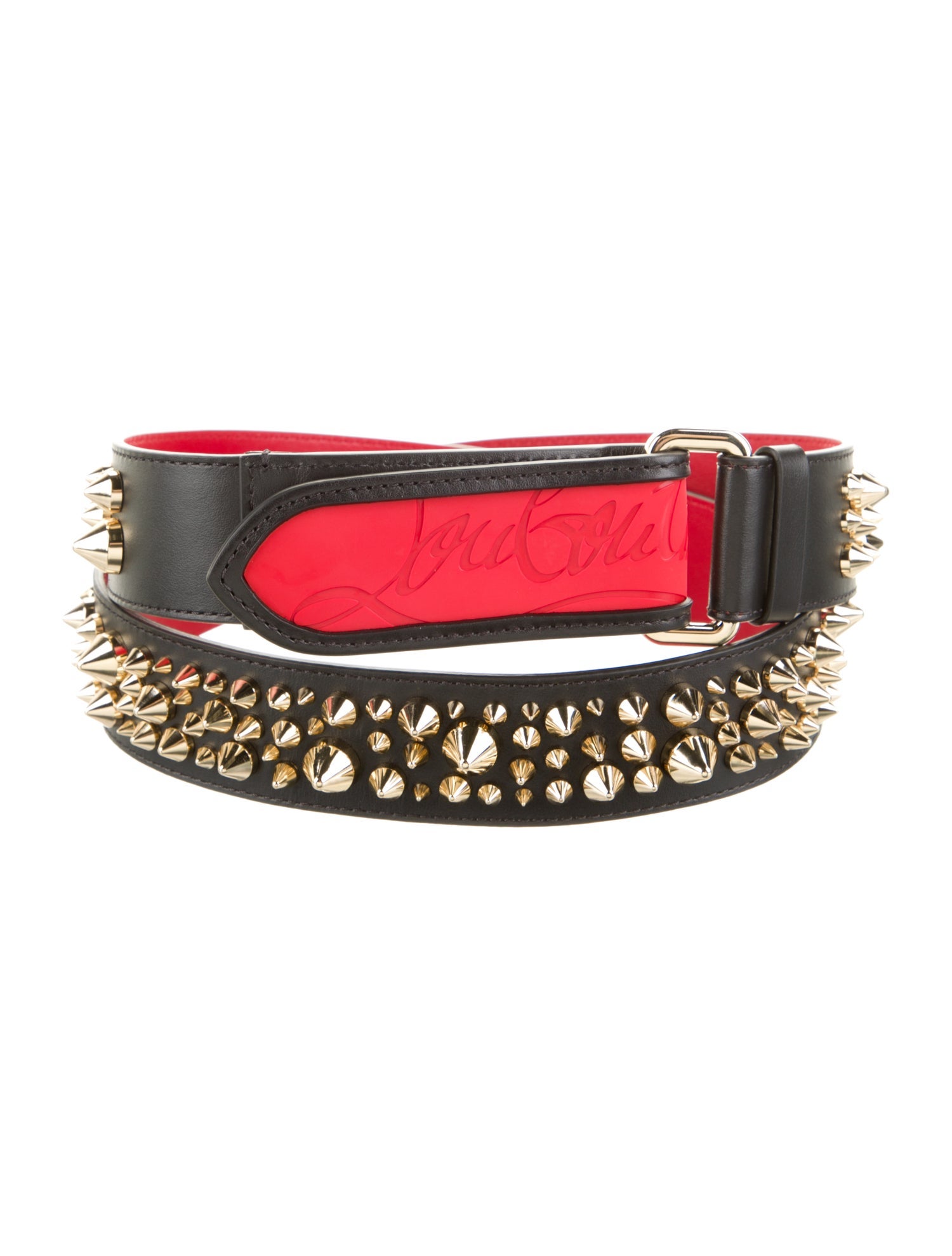 Christian Louboutin Leather Studded Accents Waist Belt w/ Tags