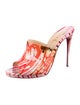 Christian Louboutin Patent Leather Printed Slides