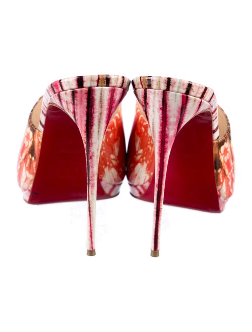 Christian Louboutin Patent Leather Printed Slides