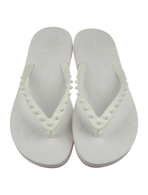 Christian Louboutin Rubber Studded Accents Flip Flops
