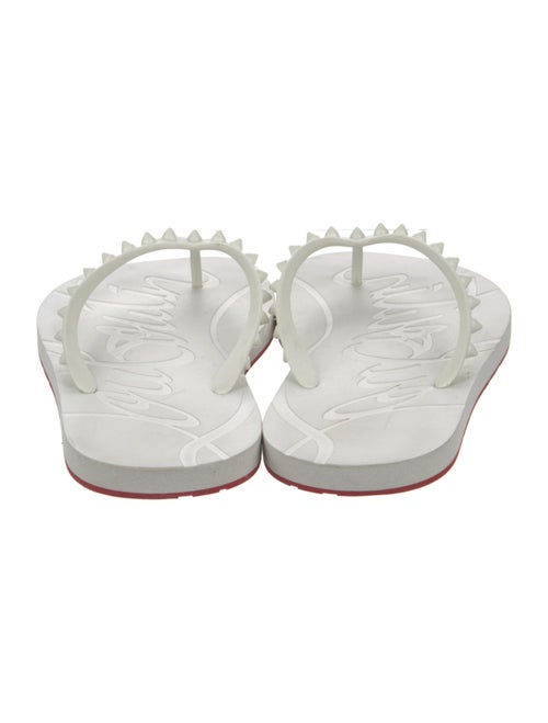Christian Louboutin Rubber Studded Accents Flip Flops