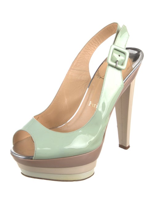 Christian Louboutin Patent Leather Slingback Sandals