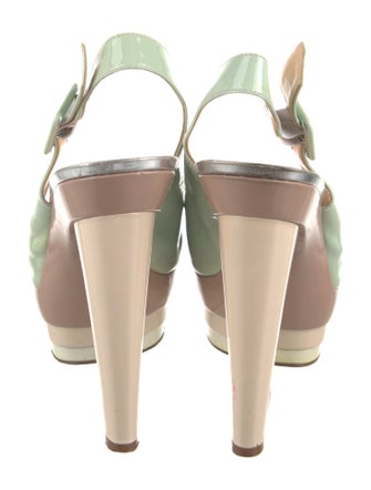 Christian Louboutin Patent Leather Slingback Sandals