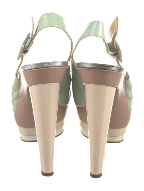 Christian Louboutin Patent Leather Slingback Sandals