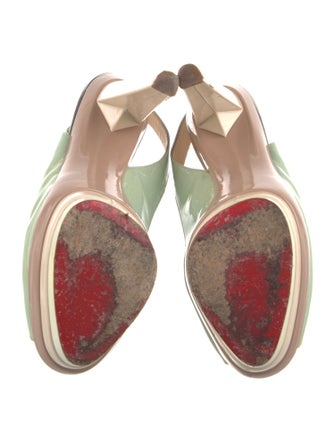 Christian Louboutin Patent Leather Slingback Sandals