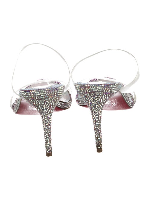 Christian Louboutin PVC Crystal Embellishments Slides