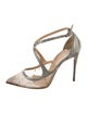 Christian Louboutin Mesh Mesh Accents T-Strap Pumps