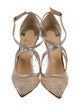 Christian Louboutin Mesh Mesh Accents T-Strap Pumps