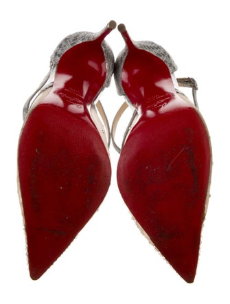 Christian Louboutin Mesh Mesh Accents T-Strap Pumps