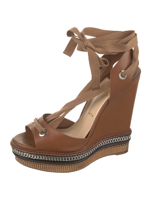 Christian Louboutin Leather Chain-Link Accents Espadrilles