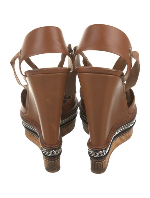 Christian Louboutin Leather Chain-Link Accents Espadrilles