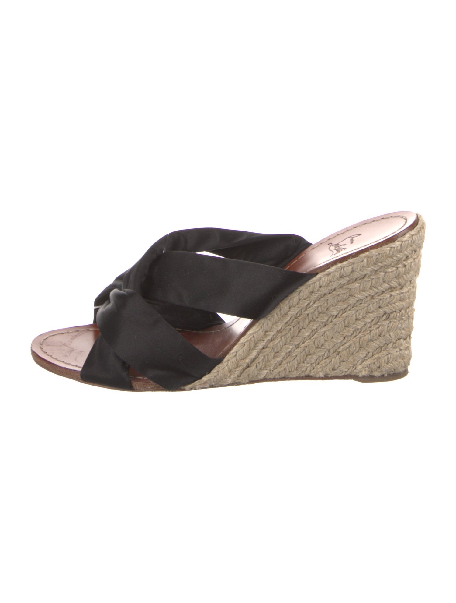 Christian Louboutin Satin Colorblock Pattern Espadrilles