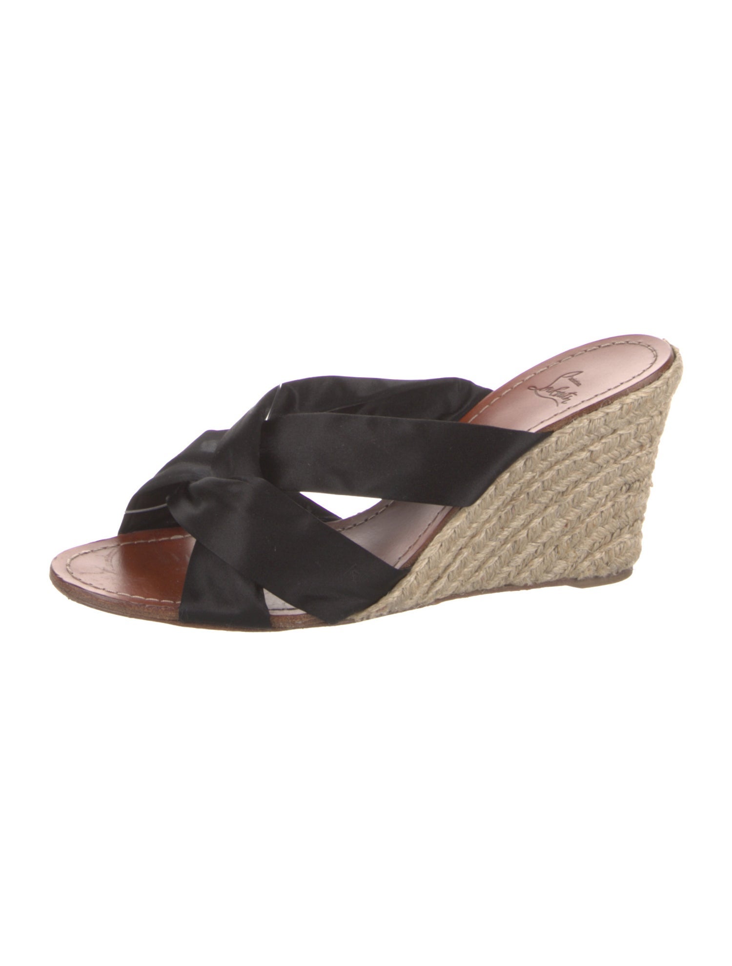 Christian Louboutin Satin Colorblock Pattern Espadrilles