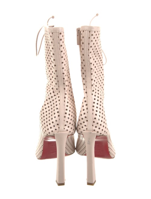 Christian Louboutin Leather Lasercut Accents Lace-Up Boots
