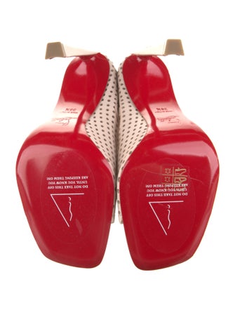 Christian Louboutin Leather Lasercut Accents Lace-Up Boots