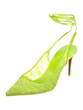 Christian Louboutin Lace Slingback Pumps