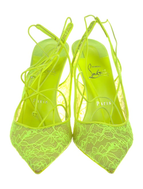 Christian Louboutin Lace Slingback Pumps