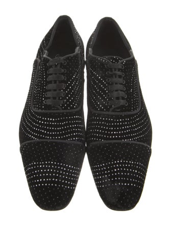 Christian Louboutin Velvet Grosgrain Trim Oxfords