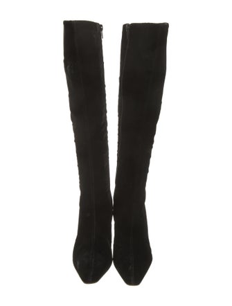 Christian Louboutin Velvet Crystal Embellishments Boots