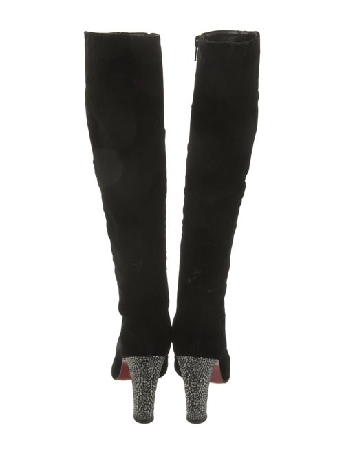 Christian Louboutin Velvet Crystal Embellishments Boots