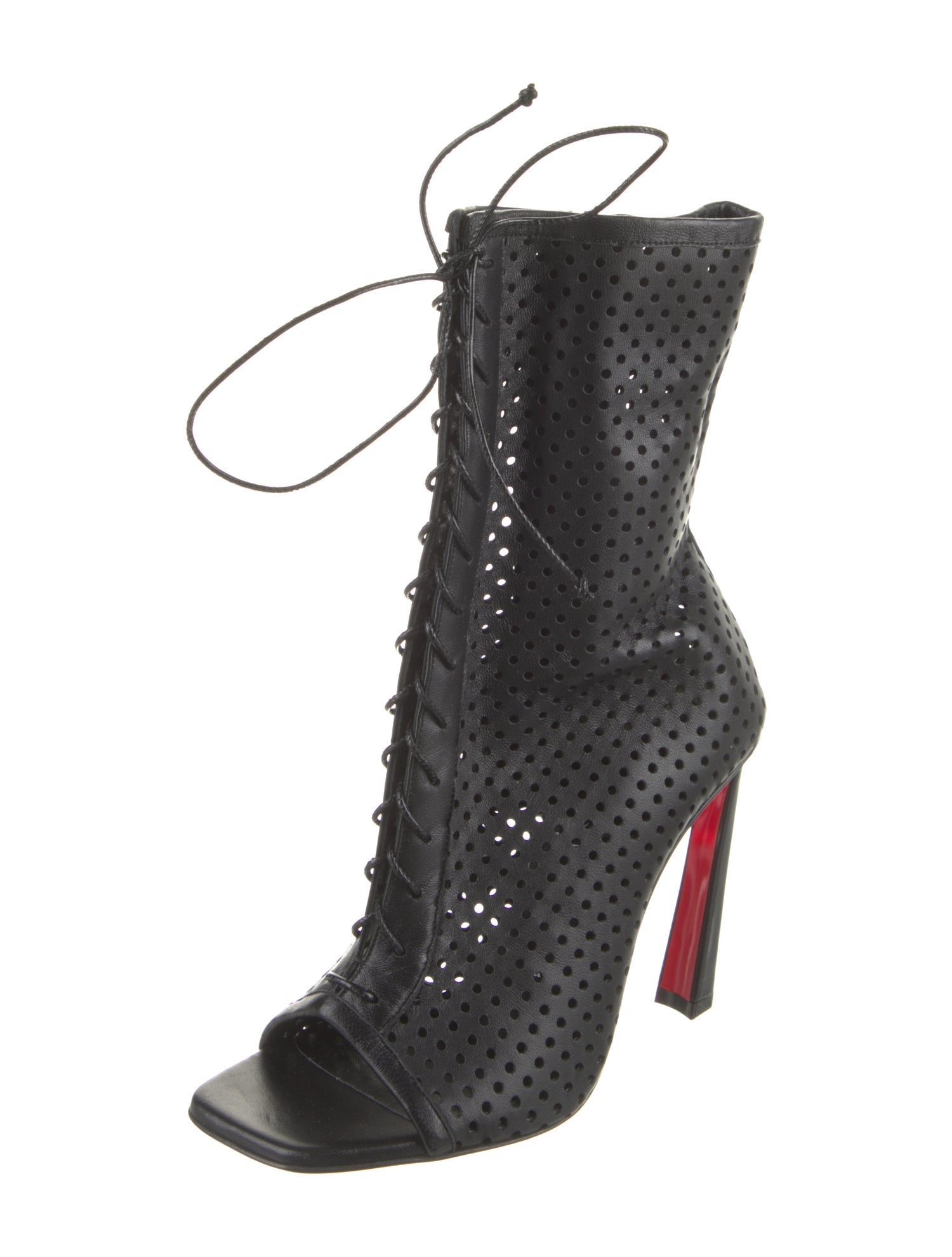 Christian Louboutin Leather Lace-Up Boots