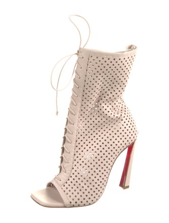 Christian Louboutin Leather Lace-Up Boots