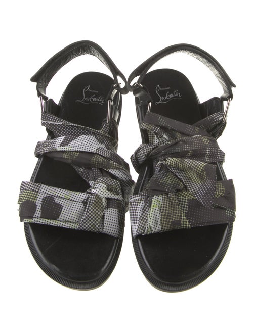 Christian Louboutin Satin Printed Slingback Sandals