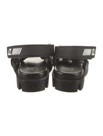 Christian Louboutin Satin Printed Slingback Sandals