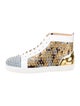 Christian Louboutin Animal Print Studded Accents Sneakers