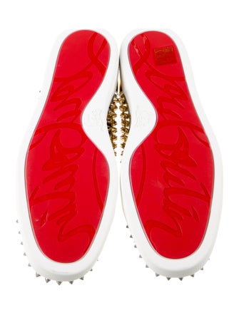 Christian Louboutin Animal Print Studded Accents Sneakers