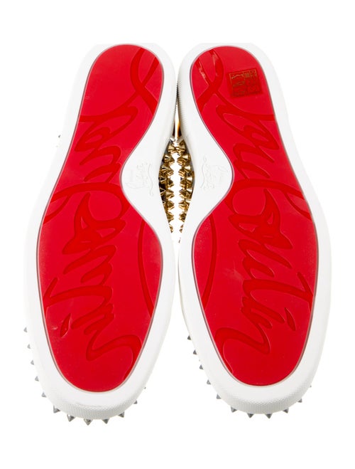 Christian Louboutin Animal Print Studded Accents Sneakers