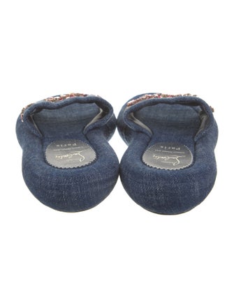 Christian Louboutin Denim Floral Print Espadrilles