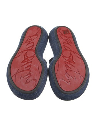 Christian Louboutin Denim Floral Print Espadrilles