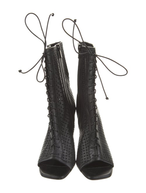 Christian Louboutin Leather Printed Lace-Up Boots